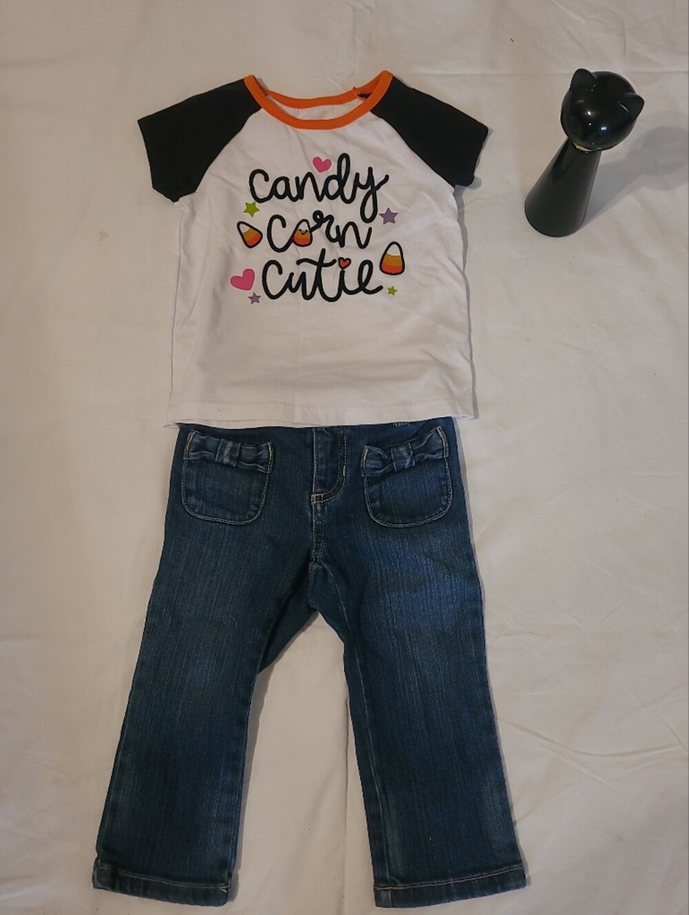 Halloween Outfit For Little Girl, Size 2T, Old Navy Jeans /Halloween Tee